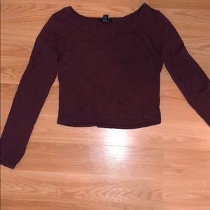 Dark purple cropped top